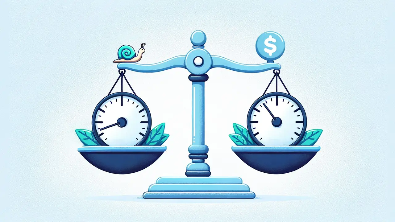 Close up on a plate of mashed potatoes, topped with baked pork chops with cream of mushroom soup, and a side of green beans.